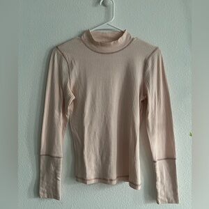 Intimately Free People Ribbed Long Sleeve Top - Light Pink (M)